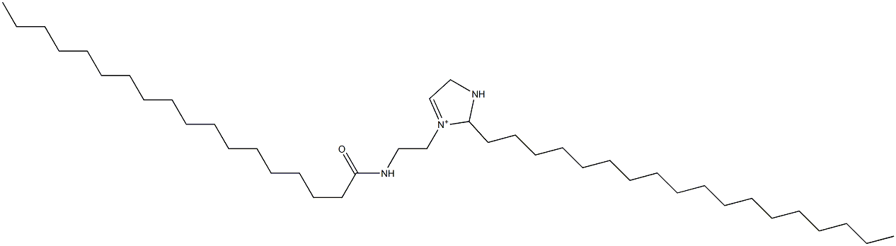 2-オクタデシル-3-[2-(ステアロイルアミノ)エチル]-3-イミダゾリン-3-イウム 化学構造式