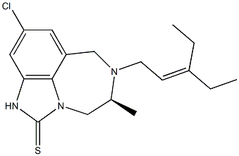 [5S,(+)]-9-Chloro-4,5,6,7-tetrahydro-5-methyl-6-(3-ethyl-2-pentenyl)imidazo[4,5,1-jk][1,4]benzodiazepine-2(1H)-thione