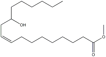 (Z)-12-ヒドロキシ-9-オクタデセン酸メチル 化学構造式