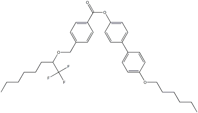 4-[[1-(Trifluoromethyl)heptyl]oxymethyl]benzoic acid 4'-hexyloxy-1,1'-biphenyl-4-yl ester
