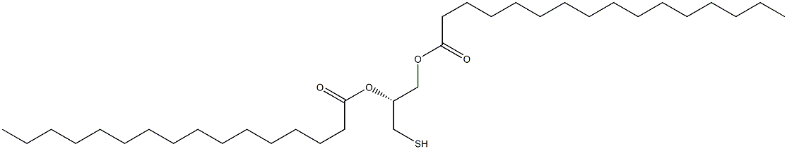 (2R)-2,3-ビス(パルミトイルオキシ)-1-プロパンチオール 化学構造式