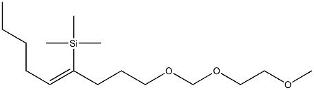 (4Z)-4-(トリメチルシリル)-1-[(2-メトキシエトキシ)メトキシ]-4-ノネン 化学構造式