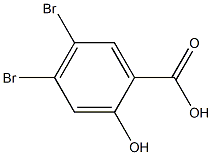 4,5-ジブロモサリチル酸 化学構造式