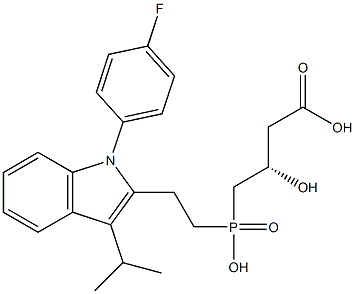 (3S)-3-Hydroxy-4-[hydroxy[2-[1-(4-fluorophenyl)-3-isopropyl-1H-indol-2-yl]ethyl]phosphinyl]butyric acid