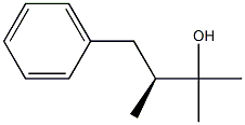[S,(-)]-2,3-ジメチル-4-フェニル-2-ブタノール 化学構造式
