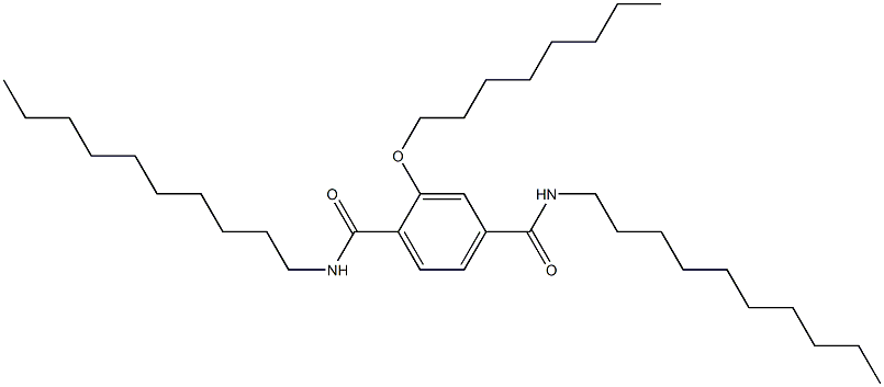 2-(オクチルオキシ)-N,N'-ジデシルテレフタルアミド 化学構造式