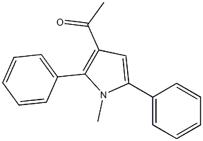 3-アセチル-1-メチル-2,5-ジフェニル-1H-ピロール 化学構造式