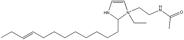 1-[2-(アセチルアミノ)エチル]-2-(9-ドデセニル)-1-エチル-4-イミダゾリン-1-イウム 化学構造式