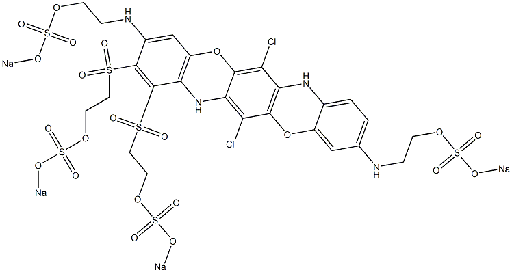 6,13-Dichloro-3,10-bis[2-(sodiooxysulfonyloxy)ethylamino]-1,2-bis[2-(sodiooxysulfonyloxy)ethylsulfonyl]-5,12-dioxa-7,14-diazapentacene