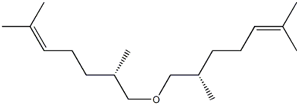 (+)-[(S)-1,5-ジメチル-4-ヘキセニル]メチルエーテル 化学構造式