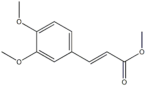3,4-ジメトキシ-trans-けい皮酸メチル 化学構造式