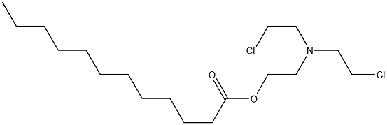 ラウリン酸2-[ビス(2-クロロエチル)アミノ]エチル 化学構造式