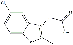 3-(カルボキシメチル)-5-クロロ-2-メチルベンゾチアゾリウム 化学構造式