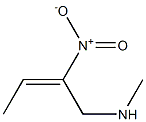 (E)-1-メチルアミノ-2-ニトロ-2-ブテン 化学構造式