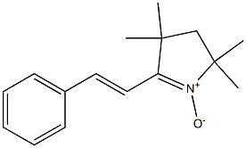 2-Styryl-3,3,5,5-tetramethyl-1-pyrroline 1-oxide Structure