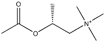 (2R)-2-(アセチルオキシ)-N,N,N-トリメチル-1-プロパンアミニウム 化学構造式