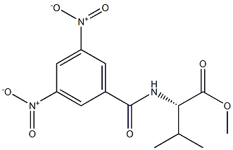 (2S)-2-[(3,5-ジニトロベンゾイル)アミノ]-3-メチルブタン酸メチル 化学構造式