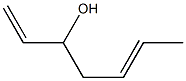 1,5-ヘプタジエン-3-オール 化学構造式