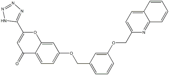 7-[3-[(2-Quinolinyl)methoxy]benzyloxy]-2-(1H-tetrazol-5-yl)-4H-1-benzopyran-4-one