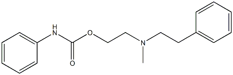 カルバニル酸2-(N-メチル-N-フェネチルアミノ)エチル 化学構造式