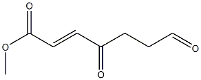 (E)-6-ホルミル-4-オキソ-2-ヘキセン酸メチル 化学構造式