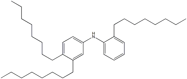 2,3',4'-トリオクチル[イミノビスベンゼン] 化学構造式
