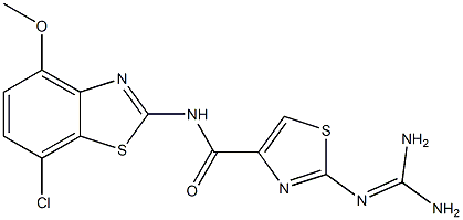 2-(Diaminomethyleneamino)-N-(7-chloro-4-methoxy-2-benzothiazolyl)thiazole-4-carboxamide