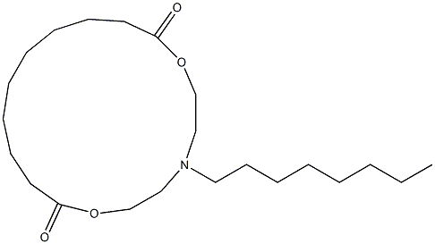 5-オクチル-5-アザ-2,8-ジオキサシクロヘプタデカン-1,9-ジオン 化学構造式