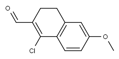 3,4-ジヒドロ-1-クロロ-6-メトキシナフタレン-2-カルボアルデヒド 化学構造式