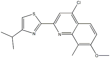 4-chloro-2-(4-isopropylthiazol-2-yl)-7-methoxy-8-methylquinoline Structure