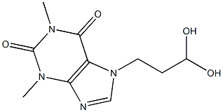 Dihydroxypropyl theophylline Structure