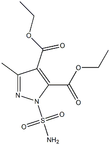 1-甲基-4-乙氧羰基-5-乙氧羰基磺酰胺基吡唑, , 结构式