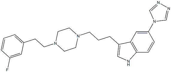 1-(3-(5-(1,2,4-triazol-4-yl)-1H-indol-3-yl)propyl)-4-(2-(3-fluorophenyl)ethyl)piperazine