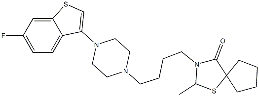 3-(4-(4-(6-fluorobenzo(b)thiophene-3-yl)-1-piperazinyl)butyl)-2-methyl-1-thia-3-azaspiro(4.4)nonan-4-one