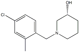 (3R)-1-(4-chloro-2-methylbenzyl)piperidin-3-ol Structure