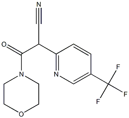 3-MORPHOLIN-4-YL-3-OXO-2-[5-(TRIFLUOROMETHYL)PYRIDIN-2-YL]PROPANENITRILE Structure