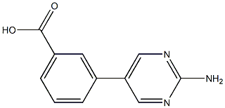 3-(2-AMINOPYRIMIDIN-5-YL)BENZOIC ACID, 95+% Structure