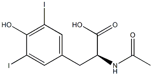 (S)-2-ACETAMIDO-3-(4-HYDROXY-3,5-DIIODOPHENYL)PROPANOIC ACID Structure