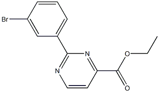 ETHYL 2-(3-BROMOPHENYL)-4-PYRIMIDINE CARBOXYLATE Structure