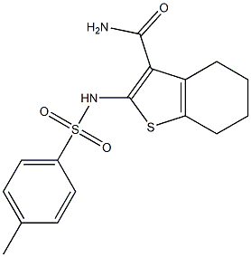 2-{[(4-methylphenyl)sulfonyl]amino}-4,5,6,7-tetrahydrobenzo[b]thiophene-3-carboxamide