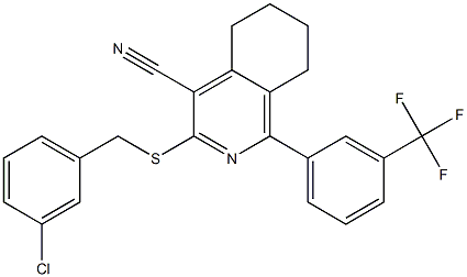3-[(3-chlorobenzyl)sulfanyl]-1-[3-(trifluoromethyl)phenyl]-5,6,7,8-tetrahydro-4-isoquinolinecarbonitrile