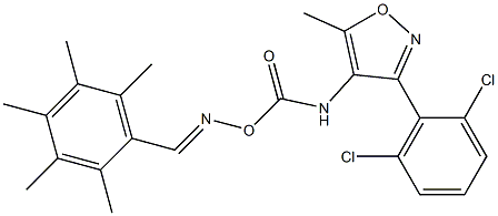 3-(2,6-dichlorophenyl)-5-methyl-4-{[({[(2,3,4,5,6-pentamethylphenyl)methylene]amino}oxy)carbonyl]amino}isoxazole