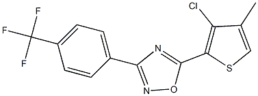 5-(3-chloro-4-methyl-2-thienyl)-3-[4-(trifluoromethyl)phenyl]-1,2,4-oxadiazole