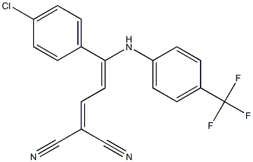 2-{3-(4-chlorophenyl)-3-[4-(trifluoromethyl)anilino]prop-2-enylidene}malono nitrile