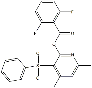 4,6-dimethyl-3-(phenylsulfonyl)-2-pyridinyl 2,6-difluorobenzenecarboxylate