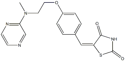 5-[(E)-(4-{2-[methyl(2-pyrazinyl)amino]ethoxy}phenyl)methylidene]-1,3-thiazolane-2,4-dione