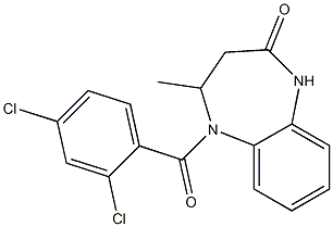 5-(2,4-dichlorobenzoyl)-4-methyl-2,3,4,5-tetrahydro-1H-1,5-benzodiazepin-2-one