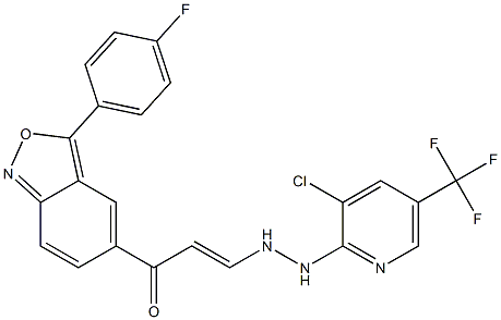 3-{2-[3-chloro-5-(trifluoromethyl)-2-pyridinyl]hydrazino}-1-[3-(4-fluorophenyl)-2,1-benzisoxazol-5-yl]-2-propen-1-one