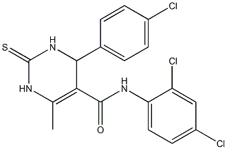 4-(4-chlorophenyl)-N-(2,4-dichlorophenyl)-6-methyl-2-thioxo-1,2,3,4-tetrahydro-5-pyrimidinecarboxamide