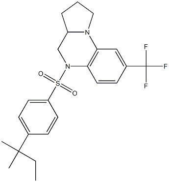 5-{[4-(tert-pentyl)phenyl]sulfonyl}-8-(trifluoromethyl)-1,2,3,3a,4,5-hexahydropyrrolo[1,2-a]quinoxaline